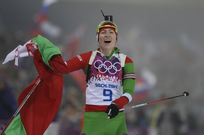 Білоруська біатлоністка стала триразовою олімпійською чемпіонкою