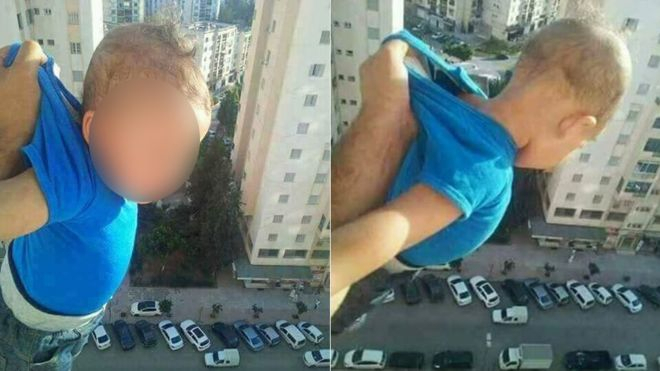 В Алжирі чоловік виставив свого сина у вікно, щоб зібрати лайки 