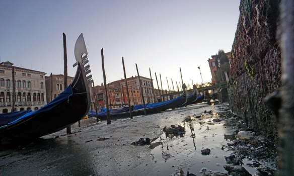 Вулиці Венеції залишилися без води через аномальний відлив