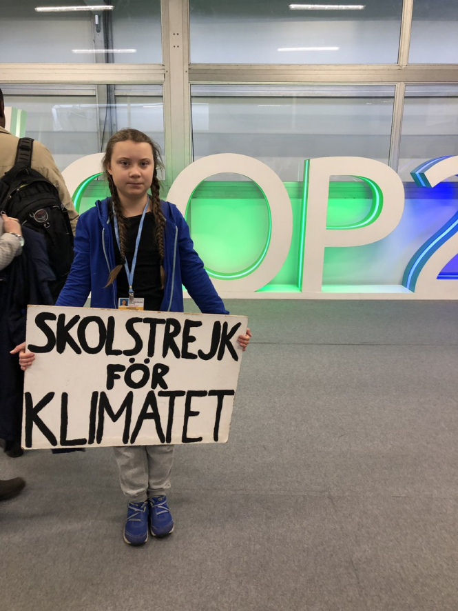 В Швеции школьница отказалась ходить на уроки, пока страна не сократит выбросы в атмосферу