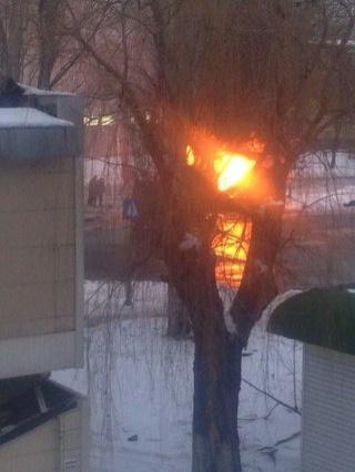 У Донецьку розбився автобус з бойовиками, - відео