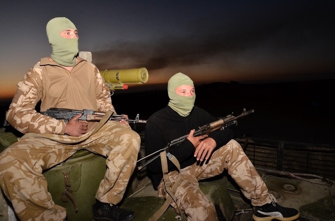 Українські військові на Донбасі під час 