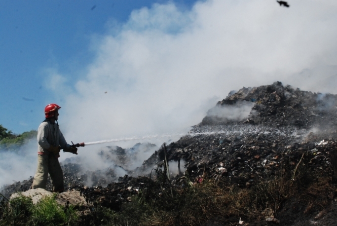 В Киевской области горела свалка