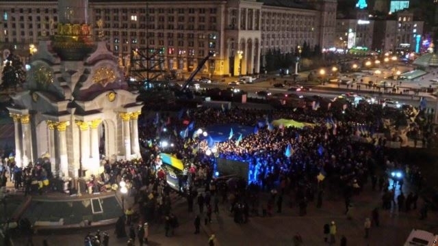 Навпроти Євромайдану організували альтернативний мітинг 