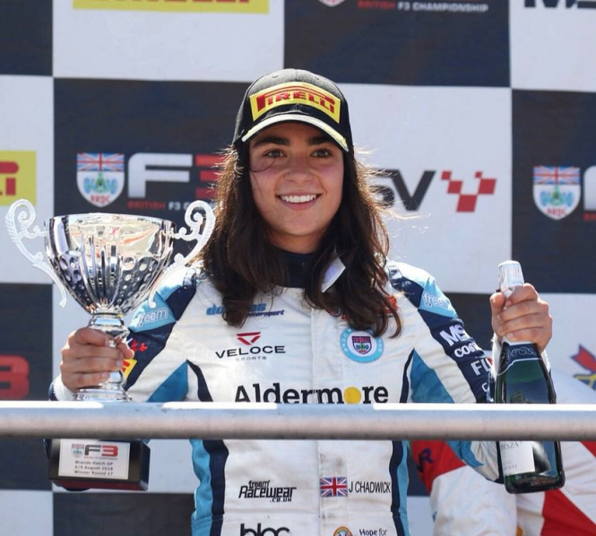 Гонку британской Формулы-3 впервые выиграла девушка