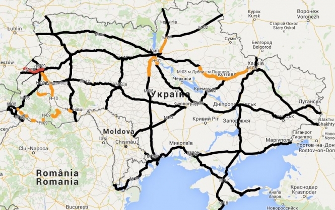 В Украине создали онлайн-карту ремонта дорог, - карта