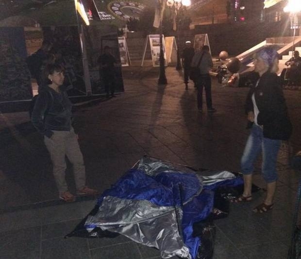 Ночью правоохранители снесли палатки на Майдане