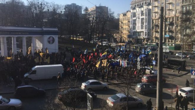 В Киеве националисты проводят марш 