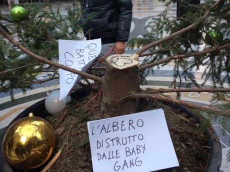 У найвідомішому торговому центрі Неаполя вкрали різдвяну ялинку