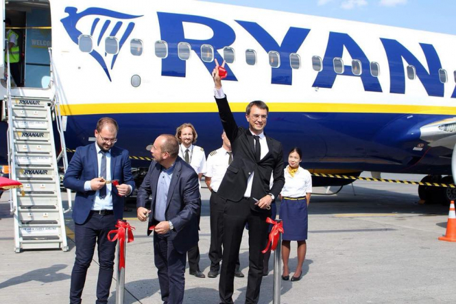 Ryanair здійснив перший рейс в Україну