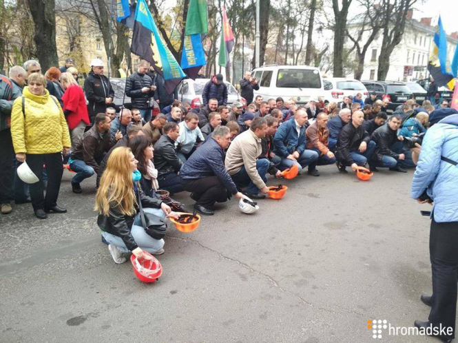 Во Львове шахтеры устроили пикет с требованием отставки министра энергетики