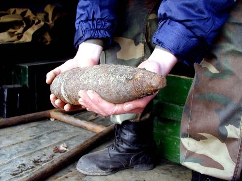 В Харьковском университете нашли снаряд времен Второй мировой войны