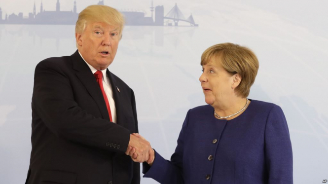 Трамп и Меркель провели переговоры один на один