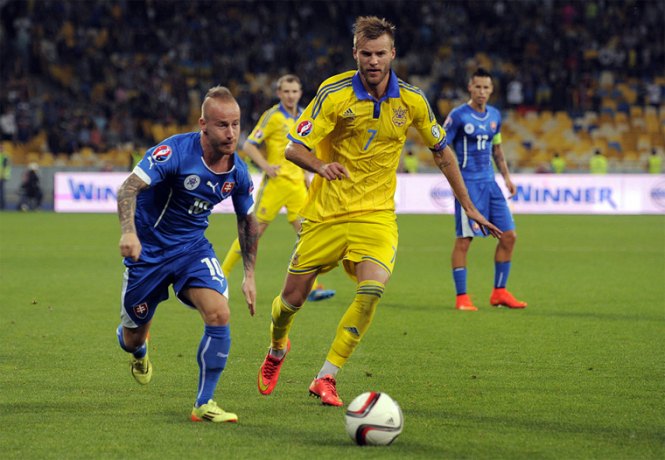 Сборная Украины обыграла команду Словакии в товарищеском матче во Львове