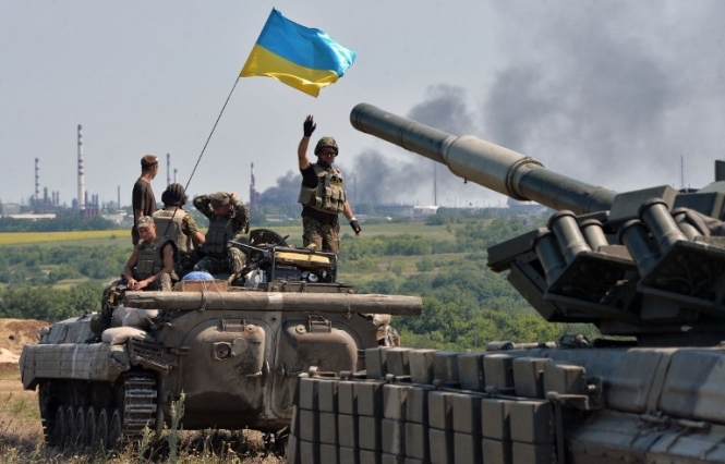 Наступая на террористов под Донецком, батальон 