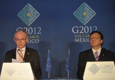 Херман Ван Ромпей і Жозе Мануел Дуран Баррозу. Фото: AFP
