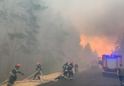 Фото: пожежа в Луганській області (facebook.com/MNS.GOV.UA)