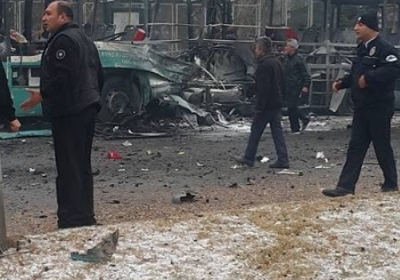 Взрыв в турецком городе Кайсери. Фото: Ahmad Alkhatib