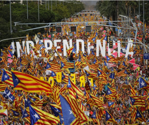 В Каталонии более 100 тыс человек вышли на марш за независимость
