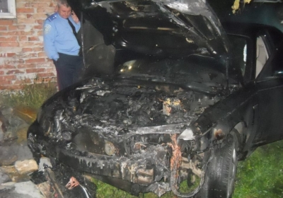 На Львівщині спалили автомобіль редактора газети (фото)