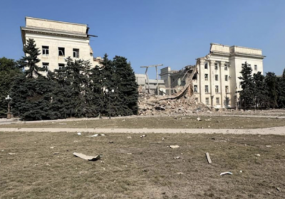 росіяни повторним ударом знищили будівлю Херсонської ОВА