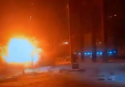 росія атакувала дроном центр Львова: він упав біля пам'ятника Бандері