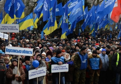 Антимайдан возле ВР митингует за принятие госбюджета
