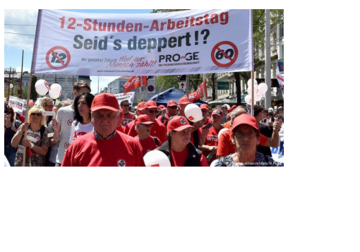 В Австрии десятки тысяч протестовали против 60-часовой рабочей недели