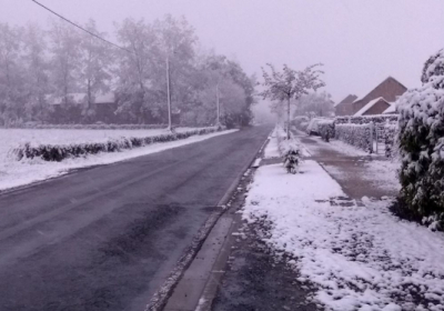 Південь Бельгії засипало снігом, - ФОТО