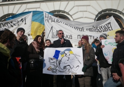 Ректор львівського вишу підтримав студентський Євромайдан: не розчаровуйтеся і йдіть до кінця