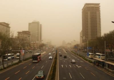 Пекин снова накрыла песчаная буря
