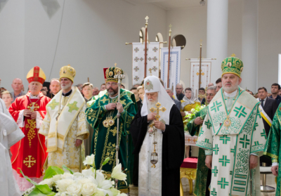 Патриарх УПЦ КП Филарет отслужил панихиду по кардиналом Гузаром в соборе УГКЦ - ВИДЕО
