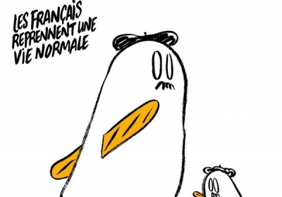 Скандальний Charlie Hebdo опублікував першу карикатуру на теракти в Парижі