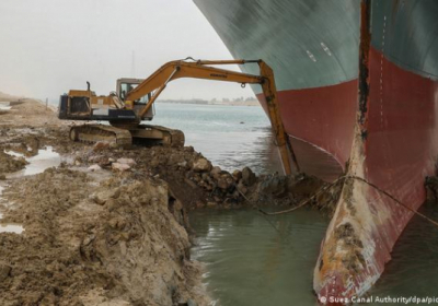Из-за блокирования Суэцкого канала уровень загрязнения диоксидом серы над ним вырос в пять раз
