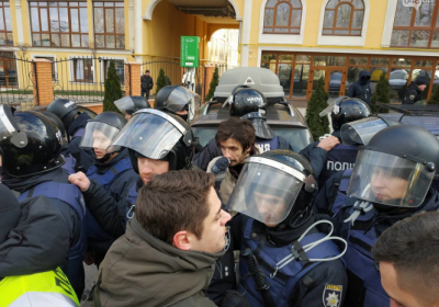 На акции в Одессе произошли столкновения с полицией