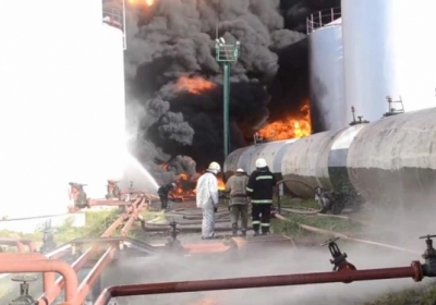 Під час пожежі на нафтобазі під Васильковом постраждали четверо працівників