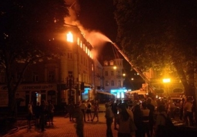 В центре Тернополя произошел пожар