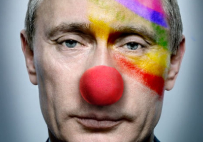 Посольство РФ у Швейцарії погрожує судом газеті, яка опублікувала мем про Путіна-клоуна з ЛГБТ-прапором