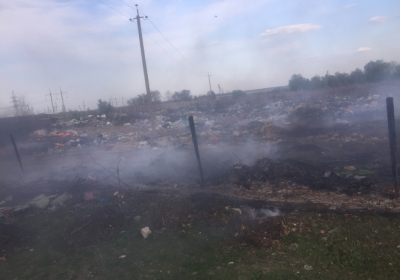 На Житомирщині сталася пожежа на сміттєзвалищі 