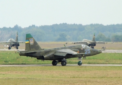 В Запорожской области разбился самолет Су-25
