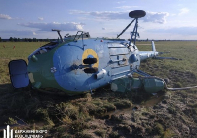 Военный вертолет упал на Львовщине