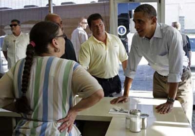 Президент США Барак Обама та ресторатор. Фото: vesti.az