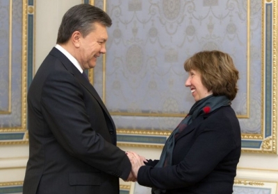 Віктор Янукович, Кетрін Ештон. Фото: president.gov.ua