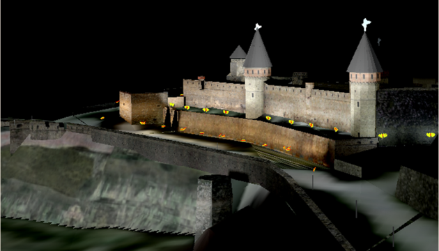 Крепость в Каменце удивлять туристов новым подсветкой