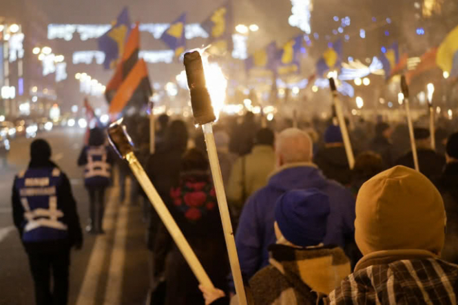 Марш в честь Бандеры завершился: националисты провели вече на Майдане и разошлись