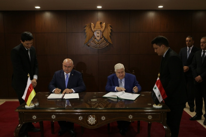 Сирия и Южная Осетия подписали соглашение о дипломатических сношениях