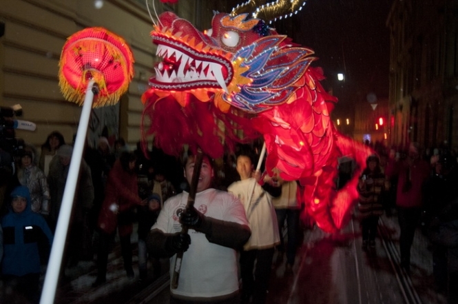 Новий рік за китайським стилем у Львові (фото)