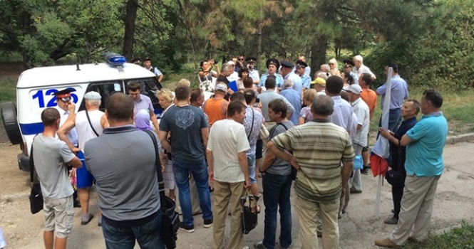 В Крыму разогнали митинг против оккупационной власти, - ВИДЕО