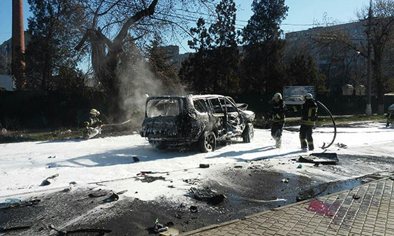 В Мариуполе в результате взрыва автомобиля погиб полковник СБУ Александр Хараберюш