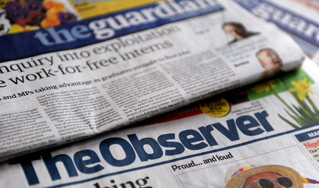 Видання Guardian і Observer змінять формат на таблоїдний наступного року 